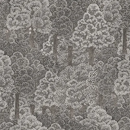 Dark Grey Embossed Wallpaper – Natural Glittering (24107-3)